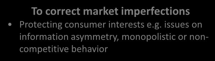 that all industry players must adhere to 3 To correct market imperfections