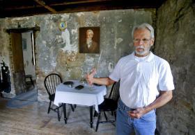 George Bernheimer, a volunteer at the Historic Ritchie House and Cox Communications Heritage Education Center, talks about the home Topeka abolitionists John and Mary Jane Ritchie built in the