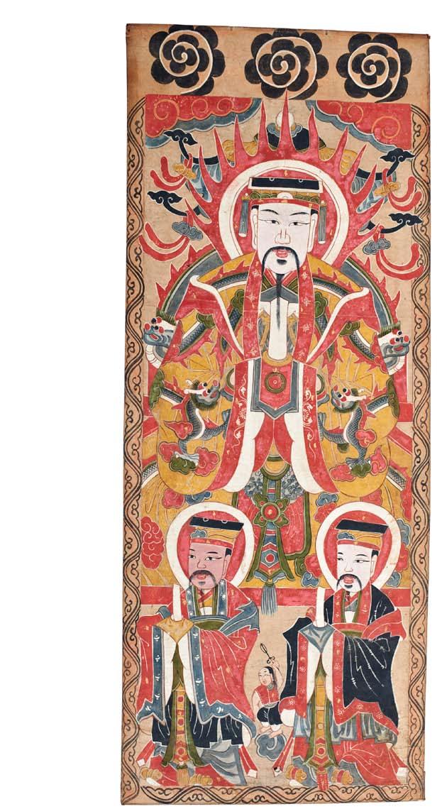 Yu-huang or Nyut Hung The Jade Emperor The Jade Emperor rules over the earth, waters, underworld, and heavens. Seated on a throne, he wears a yellow imperial robe and hat of pearl pendants.