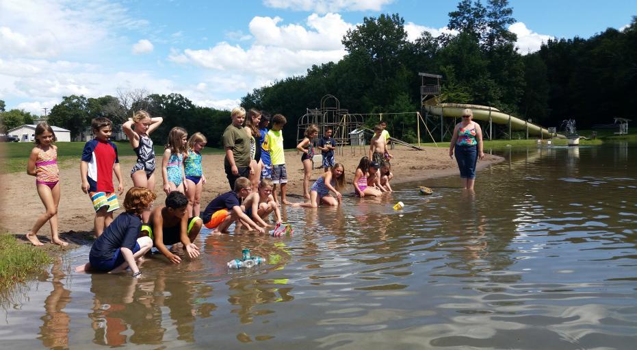 As a culmination of our studies, we had a team-building event to make boats to race across the ARC pond.