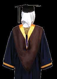 Rekaan jubah ini masih mengekalkan konsep jubah akademik dengan memaparkan imej yang segak, kemas, sopan dan berakhlak mulia. Warna biru tua dipilih bagi disesuaikan dengan warna logo UiTM iaitu ungu.