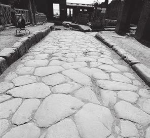 ILLUSTRATOR PHOTO/BOB SCHATZ (20/1/19) Partial ruins of a Roman road at Pompeii. The Greek word for road is hodos. The word is also used figuratively to mean way.