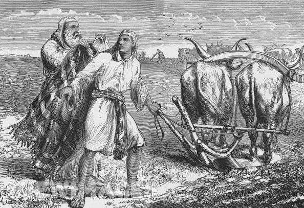 THE CALL OF ELISHA (1 Kings 19:19-21) Elijah left and found Elisha plowing a field with a pair of oxen. There were eleven other men in front of him, and each one was also plowing with a pair of oxen.
