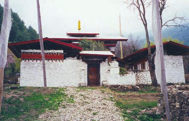 Konchok Sum Temple, also known as Tselung Lhakhang, in Bumthang, site