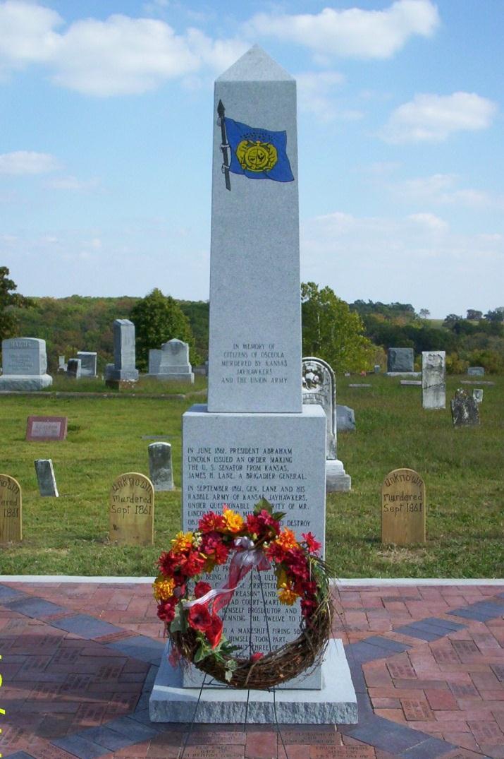 The top monuments are in honour of the Missouri Brigade. They are made of Missouri Red Granite.