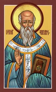 St. Aidan Bishop of Lindisfarne Enlightener of Northumbria Aidan was born in Ireland in the 7th century. He became a monk of Iona, an island monastery in Scotland.