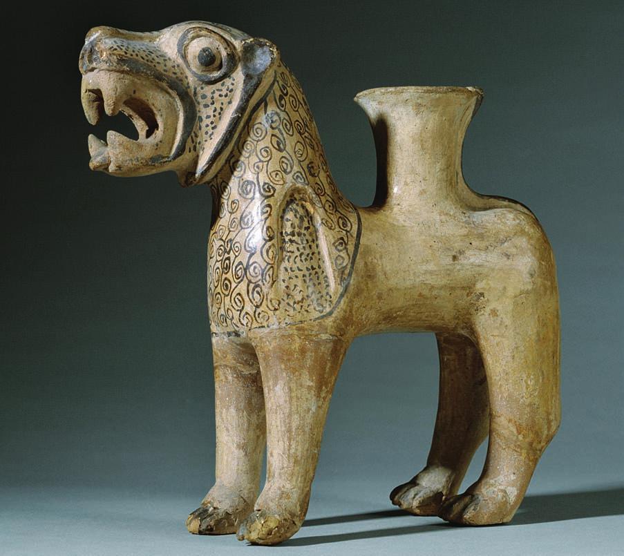 E m p i r e s o f A n c i e n t M e s o p o t a m i a This painted pottery vase is made to look like a lion. Some drank wine or juice from pottery cups.