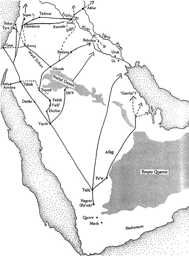 10 M.C.A. Macdonald Figure 2. A map showing trade routes across Arabia in the first millennium BC and the early centuries AD.