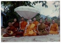 Some colour photographs document the cautious attempt to take up traditional meditation practice that had been in abeyance since 1975 Buddhist Archive Luang Prabang EAP A 856 Forest Vipassana