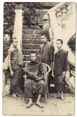 837 Novice Khamchanh at the Pali School at Vat Si Puttabat From left to right: novice Souk (Ban Sa Oh); Phra Maha Khamphan