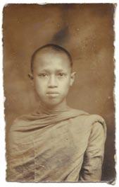 Buddhist Archive Luang Prabang EAP A 010 Novice Khamchanh Virachit, 15 years old Taken in Chiang Rai, Thailand, where he had been sent to study Dhamma and Pali; he stayed at Wat Mum Müang,