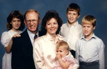 the world never clouded his view. 25 His loyalty was to his Savior, Jesus Christ; to his eternal companion, Susan; to his children and grandchildren. Elder and Sister Porter with their young family.