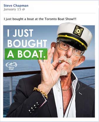 Mercy Ships Canada I just bought a boat I just bought a boat, an interactive experience and fundraising exhibit The I Just Bought a Boat exhibit will be at the Toronto International Boat Show, from