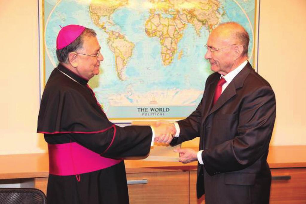 P A G E 2 N E W S L E T T E R J E R U S A L E M Diocese: Holy Land News Latin Patriarch meets the Minister of Tourism In a first meeting of its kind, the Tourism Minister Dr.