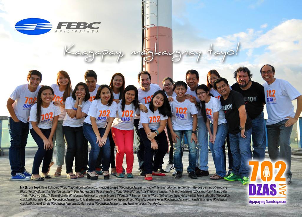 FEBC Philippines 702 DZAS Partner of the People Sun 14 WEEKLY SUMMARY: FEBC Philippines has 10 local radio stations spread strategically throughout the country.