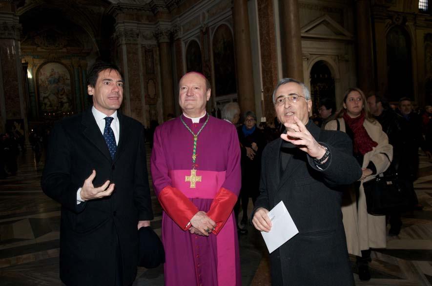 136 Addendum I (From the left in the photo) Dr. Lorenzo Zichichi (curator of the Exhibition) with H.E. Msgr. Gianfranco Ravasi and Msgr.