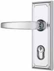 Trilock Precise Part No: 8901PRESC shown Trilock Eclipse Designer styling with a flat plate on both exterior and interior sides of the door.