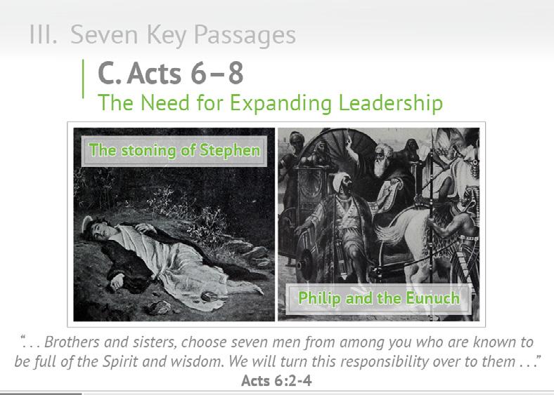 The second key passage is Acts 2 The birth of the church is recorded in chapter 2.