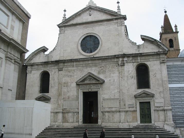 7 - The outside of the Sante Maria del Popolo Church, not