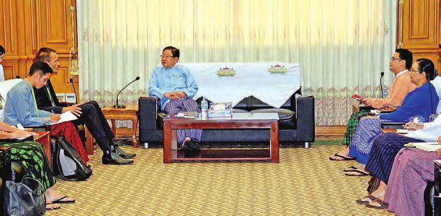 The discussion also focused on promoting relations between the two governments and the two parliaments. Speaker U Win Myint is visiting Japan at the invitation of Mr.