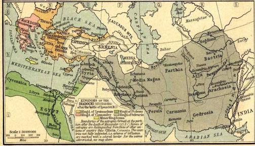 Antigonus = Macedonia & part of Greece (301 BC