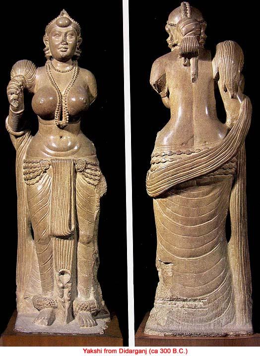 They represent the practice in Indian art of using images as protectors and emblems of abundance Female attendant, 1 st century, India.