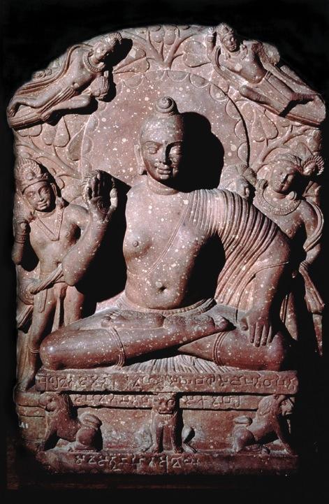 The Indian Buddha image portrays the traditional figure of the meditative yogi, transcendent in metal powers but part of the world.