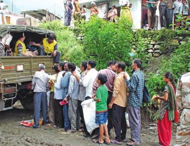 Pilgrims who were travelling to or from pilgrimage places in the Uttarakhand region were among those killed or left stranded.