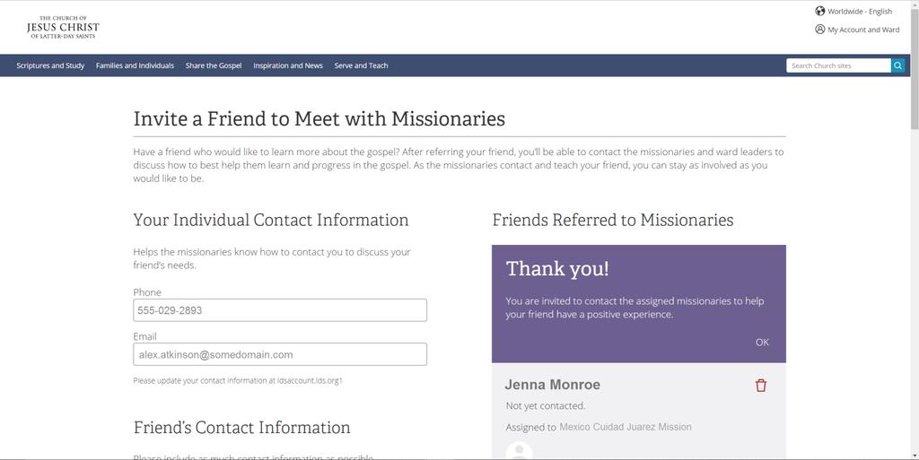 LDS.org Experience She has an experience similar to that on LDS Tools.
