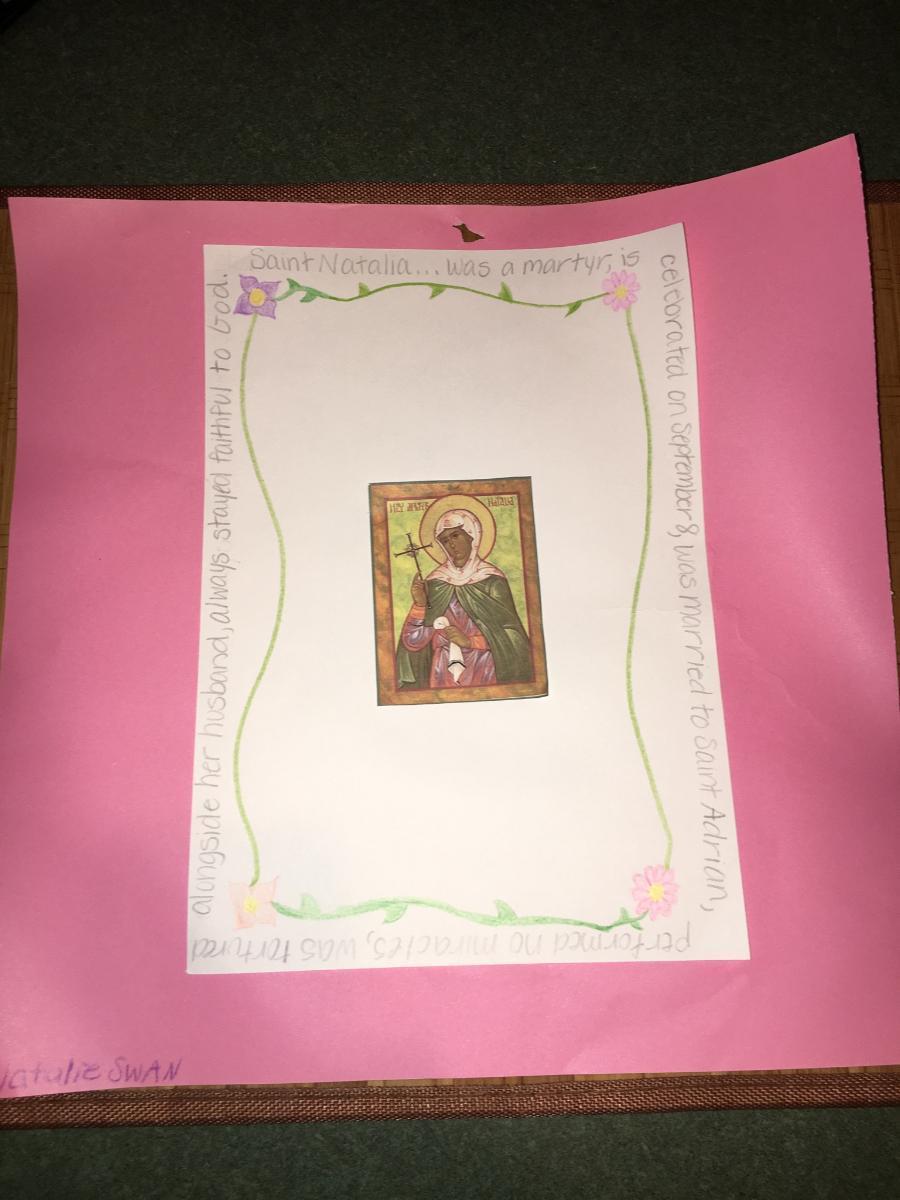 Items that may should be included: Family Icons ( Praxis Session Two), Champion Saint (Session Nine), Parish Patron Saint Display ( Praxis Session One), UOL Essay Contest Entries, and the Parish
