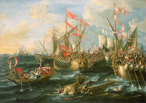 17 Clearing the way In 31 BC, the decisive battle took place at sea, near the city of Actium in the Ambracian Gulf: Octavian won.