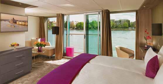 ) on Strauss and Mozart Deck with drop-down panoramic windows Staterooms (16 m2 /172 sq.ft.