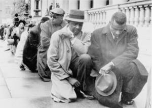 Non-violence in action. US Library of Congress I remember one very difficult day when he came home bone-weary from the stress that came with his leadership of the Montgomery Bus Boycott.