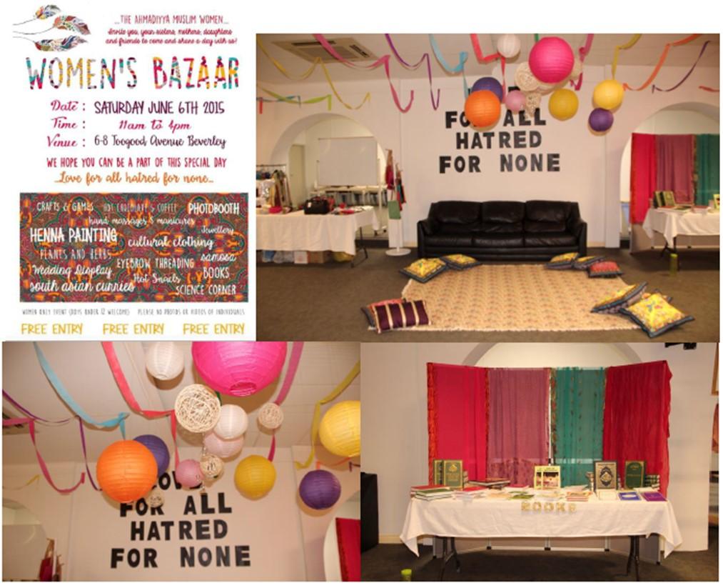 Report : FIRST ANNUAL WOMEN S BAZAAR LAJNA ADELAIDE WEST By the grace of Allah Almighty, Lajna Adelaide West held their very first women s bazaar on the 6 th of June 2015 at Mehmood Mosque.
