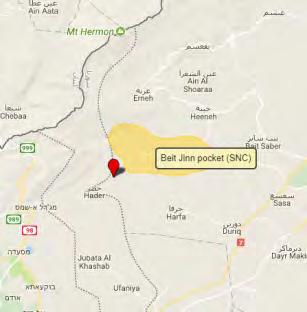 (Google Maps) Right: The area seen from the Al-Ahmar Hills.