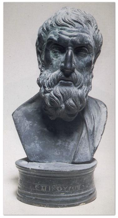 The inscribed busts of Epicurus The discovery happened only just in 1742 in Rome.