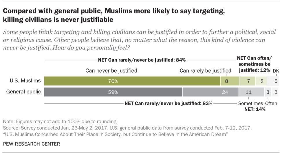 Fewer Muslims than the general public see connections