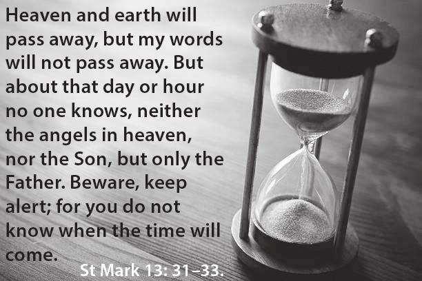 SECOND READING St Mark 13: 24 37 [Jesus, speaking of the terrible things to come, said,] 24 In those days, after that suffering, the sun will be darkened, and the moon will not give its light, 25 and
