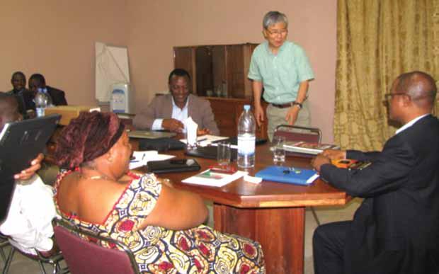 training & coaching Crisis management training in Abidjan (above) Time of coaching of the Area Team with Rev.