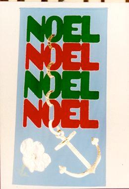 Noel This banner is based on the French word meaning novel, new or more completely Good News. The Noel colors are the red and green of Christmas. There are four Noels, one for each of the gospels.