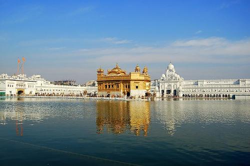 Construction of the Golden Temple began in the 1500s, when the fourth Guru of Sikhism enlarged the lake that became Amritsar or Pool of the Nectar of Immortality, around which the temple and the