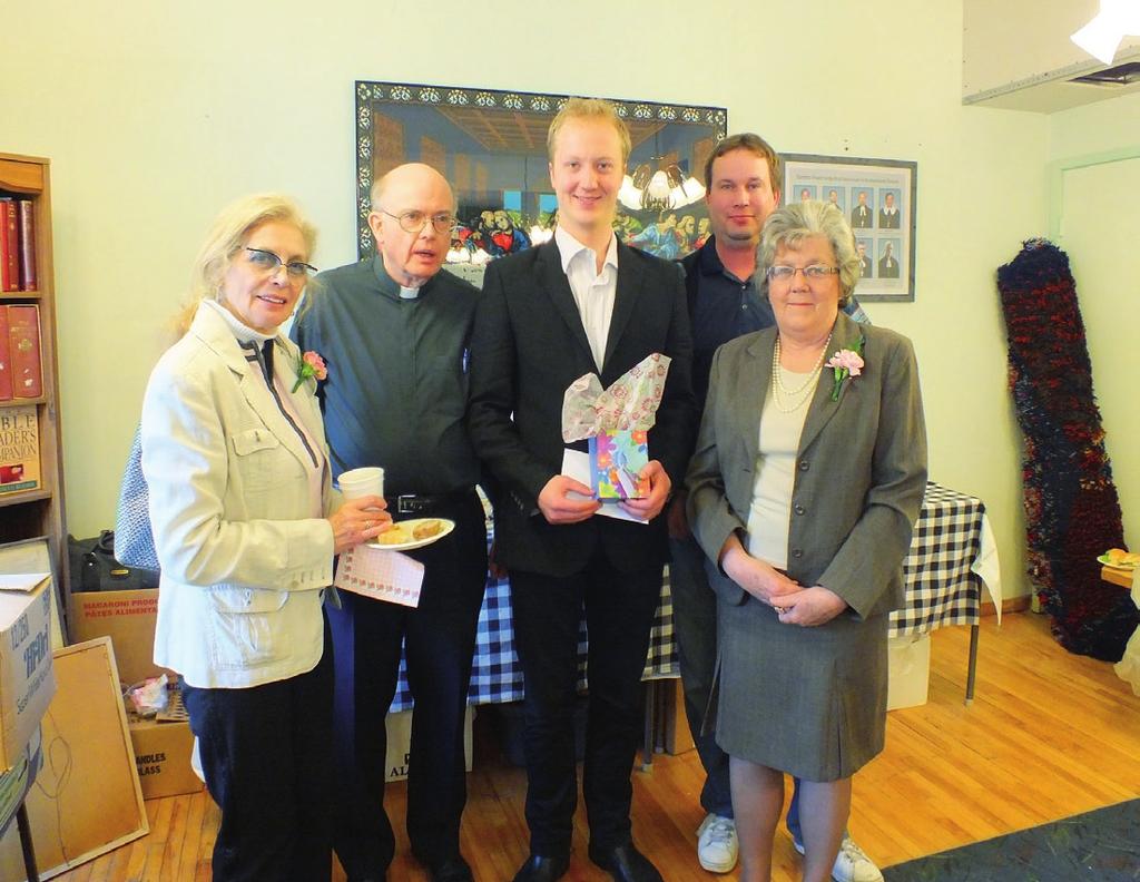 English Sector members and Pastor Richard French presenting Riho a gift on his last day. Photo Tiiu Roiser After a summer break, English Sector services began again in September 12th.