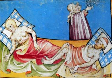 chance the population had for recovery was dashed by the arrival of bubonic plague in 1348.