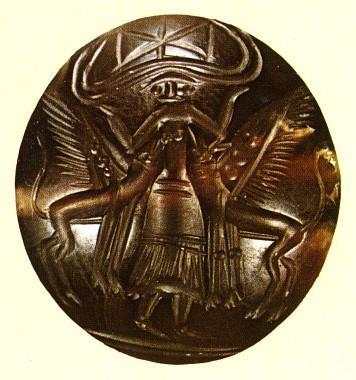 205 Fig. 6. Minoan seal from Knossos, made of onyx.