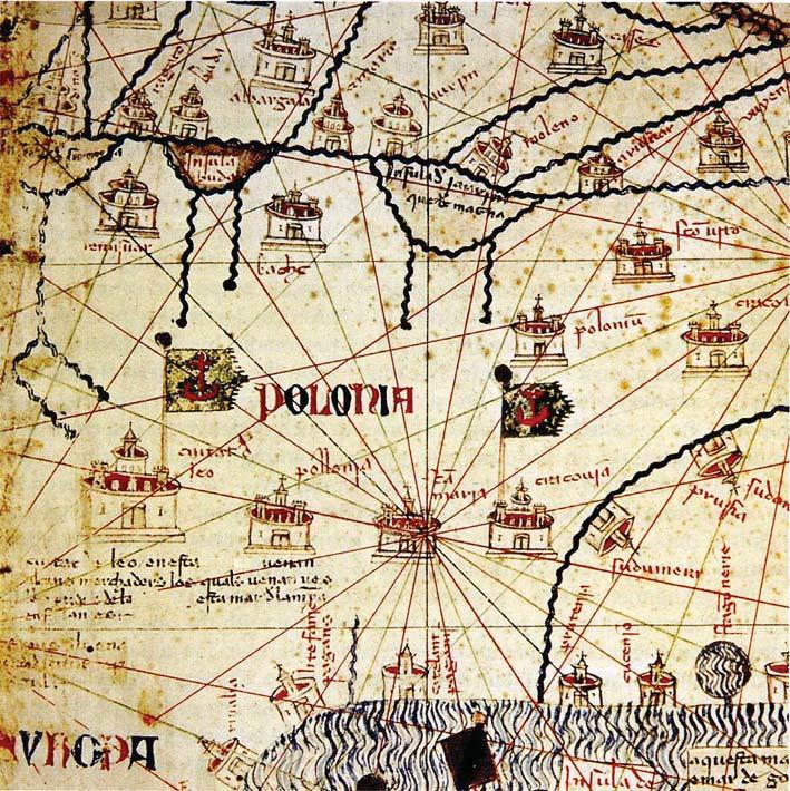 Marcin Michal Wiszowaty XiSnrjr «utat Figura 3. The flags of Cracow and Lvov in the Atlas attributed to Cresques Abraham and Jafudà Cresques (Paris, Bibliothèque Nationale de France, MS. Esp. 30).