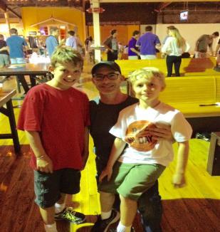 Family of the Month The Family of the Month is the Family of Kit Keen. Kit is pictured here with his two sons at the Knight of Bowling. Congrats to Kit and his family.