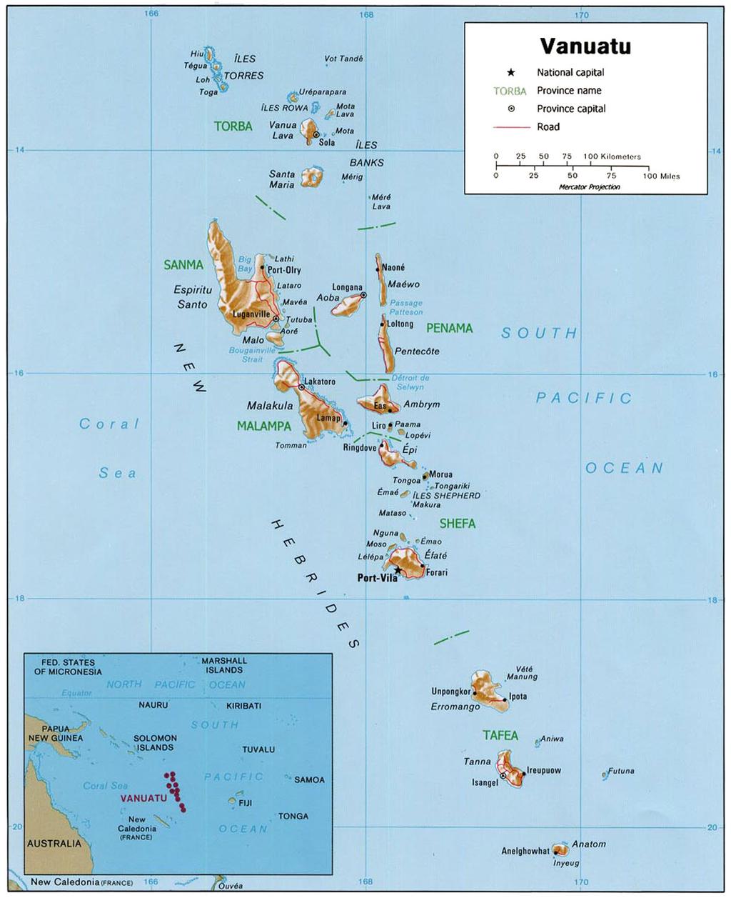 Figure 1: Map of Vanuatu Source: Nationsonline (2017). Reproduced under Creative Commons Licence.