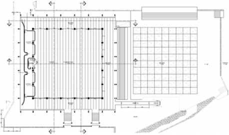 Figure 2. Floor Plan of the Salman Mosque The size of the plan is 25 x 25 meters, it is very effective and efficient to use as the main hall to pray because all part of plan can be used.