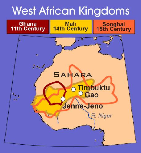 Impact of Interactions: Africa Ghana (500-1200) Commercially based empire.