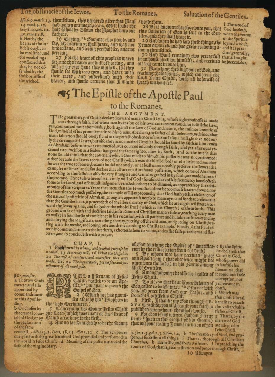 Geneva Bible printed from 1560-1644 Psalm 1 &